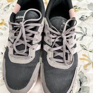 Adidas Black and Pink Athletic Shoes